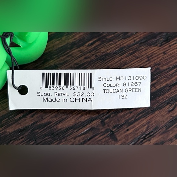 Marc Jacobs Neon Green Bracelet with Gold Charm - Picture 2 of 3